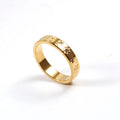 Low MOQ Wholesale Stainless Steel Minimalist Gold Plated Jewelry Hypoallergenic Moon Star Rings for Women