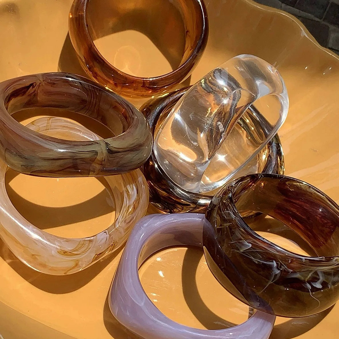 New Styles Candy Jelly Color Chunky Acrylic Bracelet Bangle for Woman