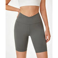F230110 Women Crisscross Workout Short High Waist Compression Scrunch Back Yoga Short Pants Custom Sports Gym Shorts