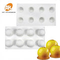 AK Hot 8 Cavity Round Ball Mousse Cake Molds Baking Pastry Tools Silicon Moulds for Candy Mousse Chocolate Cake Molds