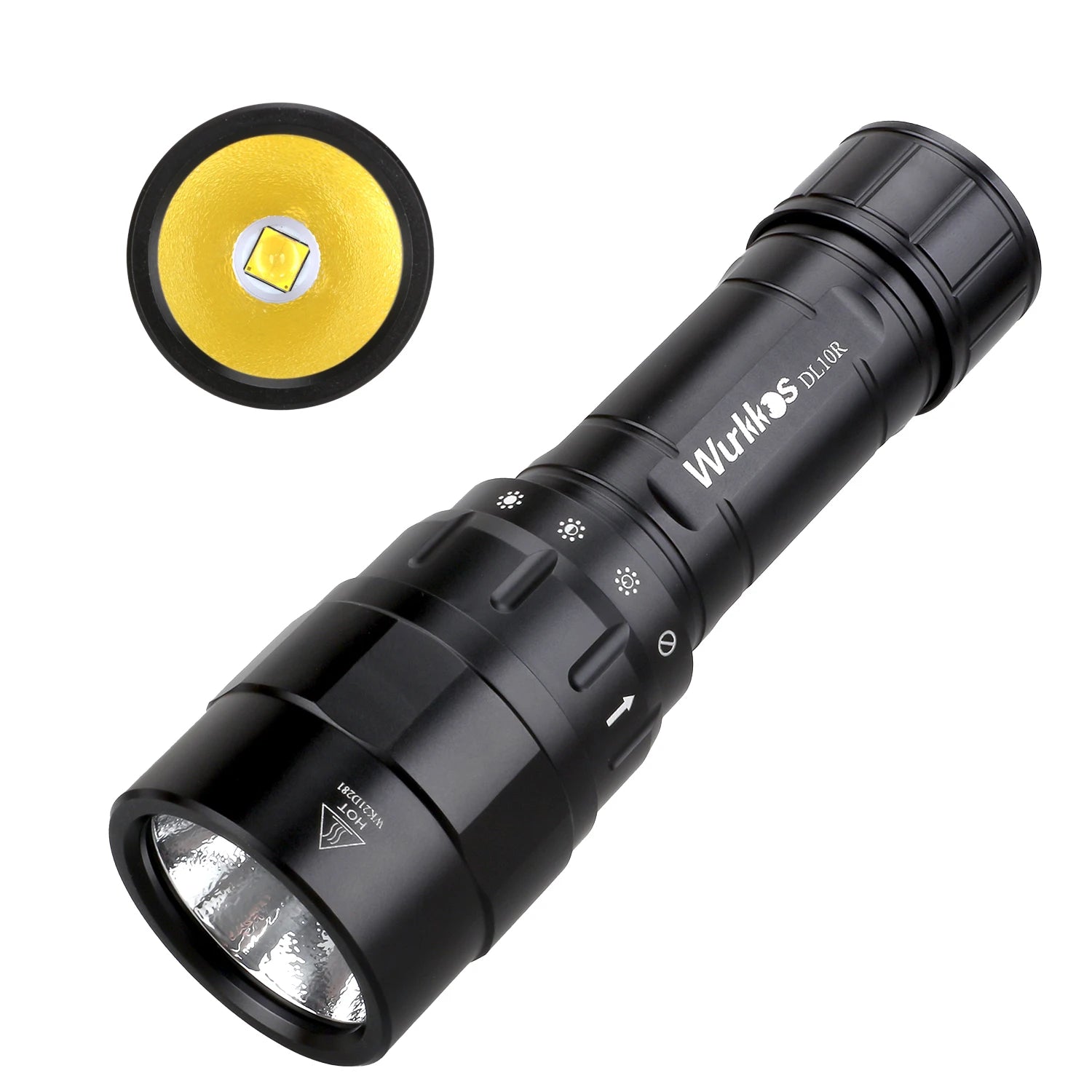 Outdoor Use  Replaceable Portable Diving Flashlight Dive Torch Light