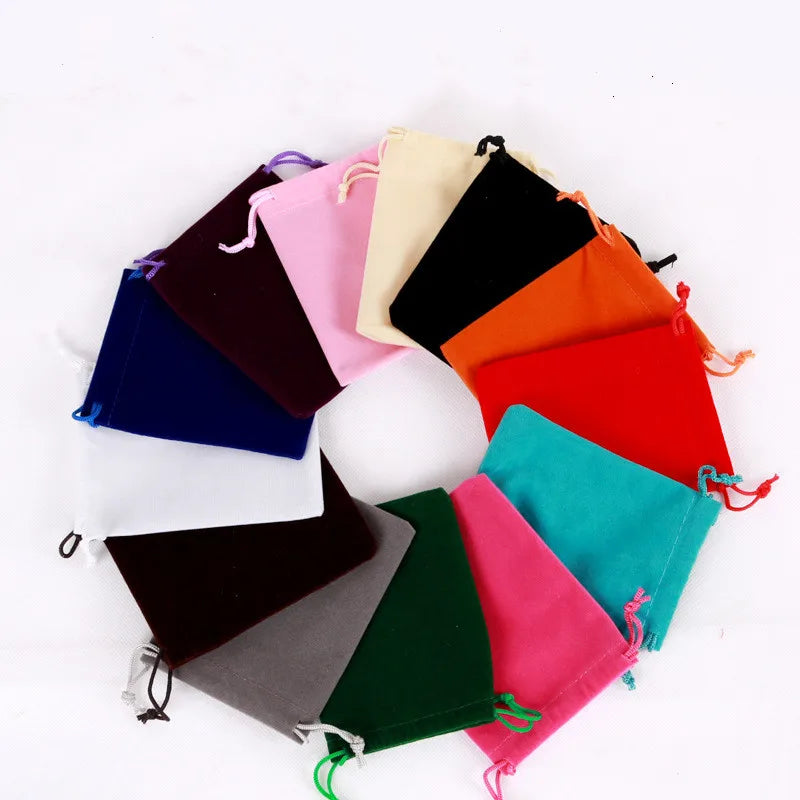 Factory Wholesale Custom LOGO Small Cloth Jewelry Container Flannel Rope Bundle Pocket Jewelry Packaging Bag