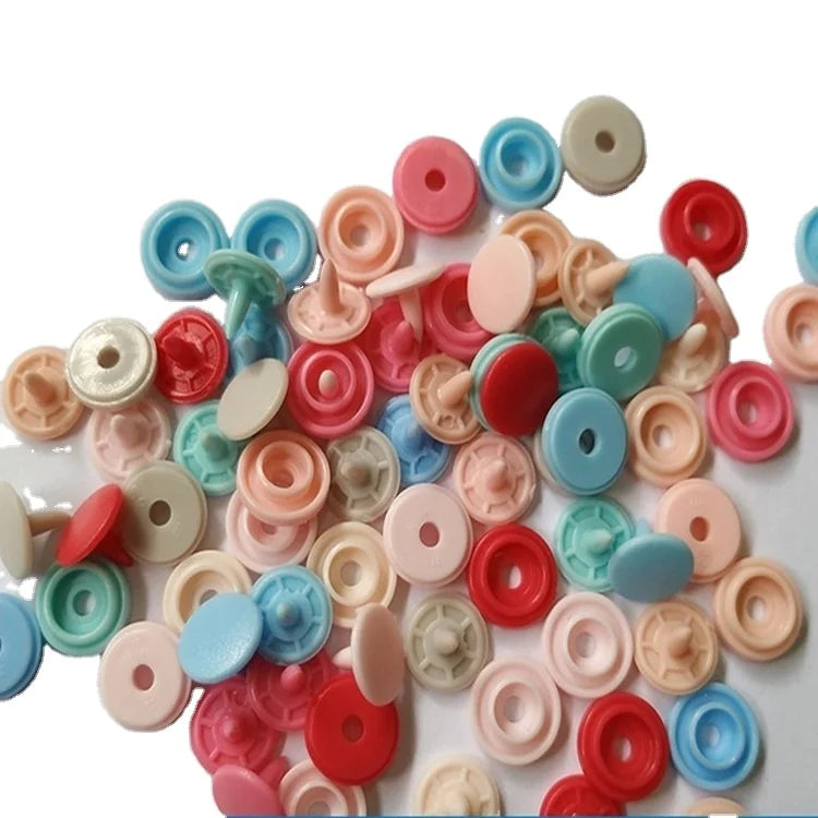 Factory Sale T09 Black POM Eco-Friendly Shank Snap Press Buttons Rivets 8.9mm 4Parts