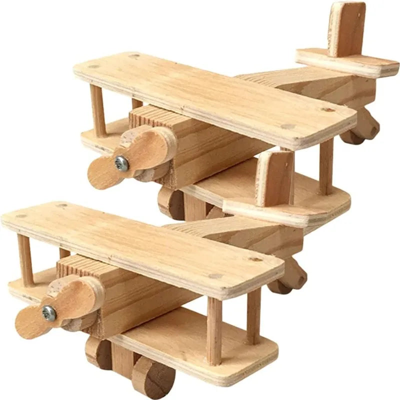 Unfinished Wood Craft Construction Kit Wooden Models Airplanes Propeller Aircraft air Craft Plane Model 3D Puzzle Decor