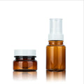 30ml 50ml Skin Care Set Packaging Amber Brown Plastic Body Cream Cosmetic Bottle & Jarspackaging Set