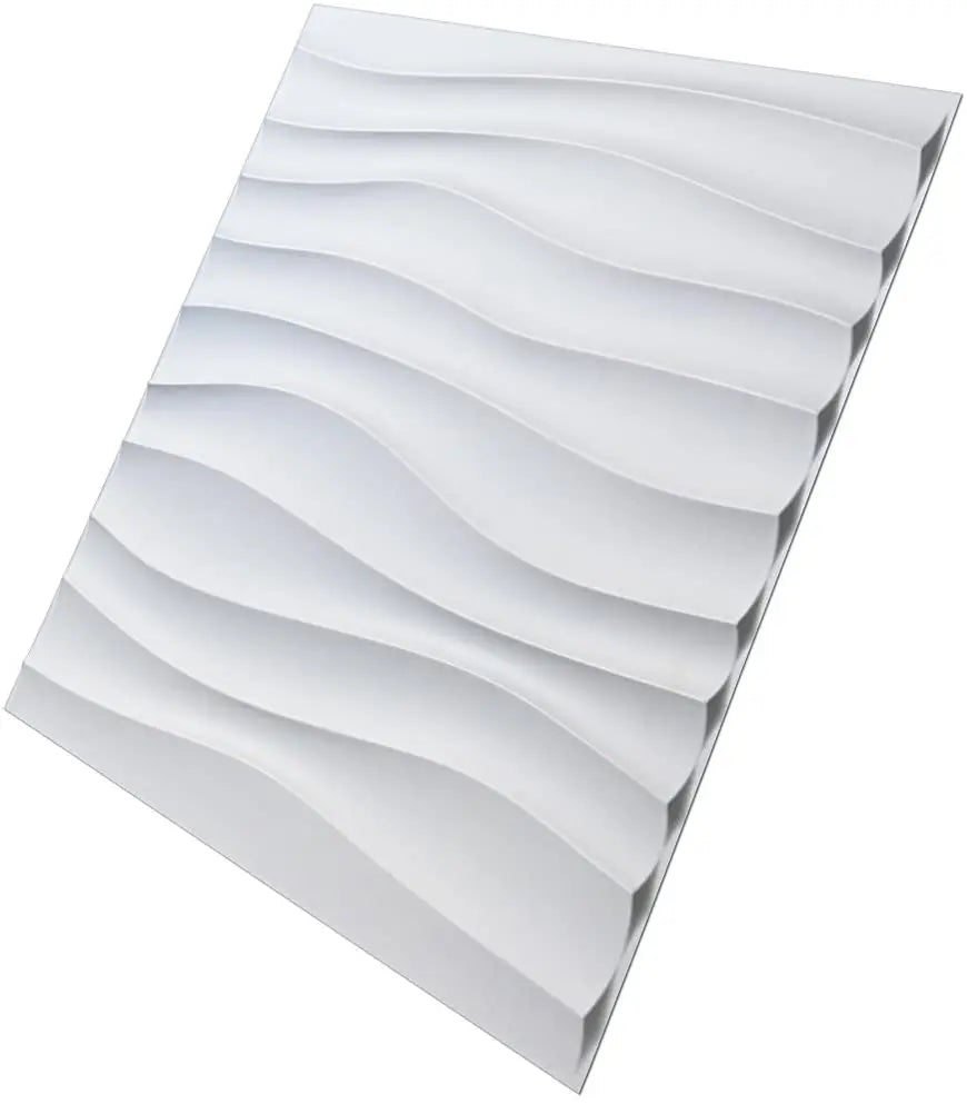 Irini Creative White PVC 3D Wall Panel /Wallpaper/ Plastic PVC Brick for Interior Wall Decor / TV / Filming Dropback White Color