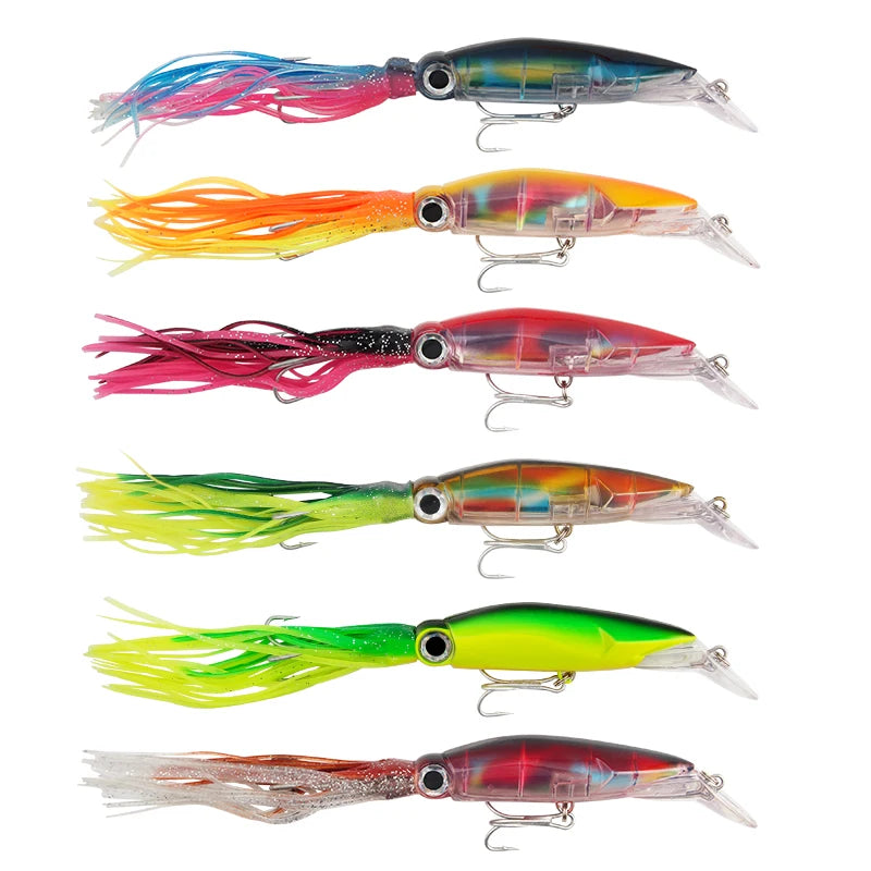 Fishing Lure Sinking Color Skirt Squid Bait 23cm/38g Artificial Bait Hard Fishing Bait
