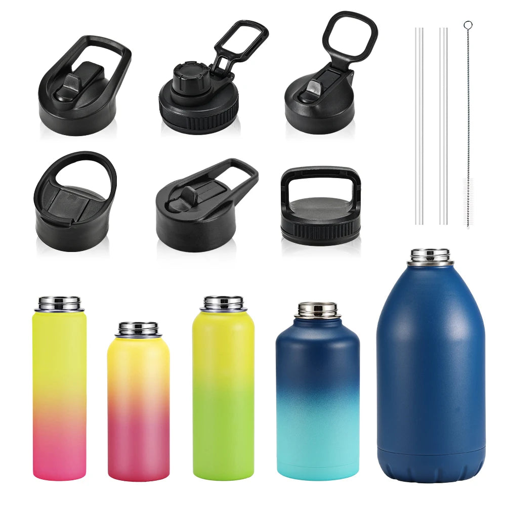 YATAI 304 Stainless Steel Double Wall Insulated 32oz Eco-Friendly Foldable Water Bottle Vacuum Flask Handle Lid Customizable Lid