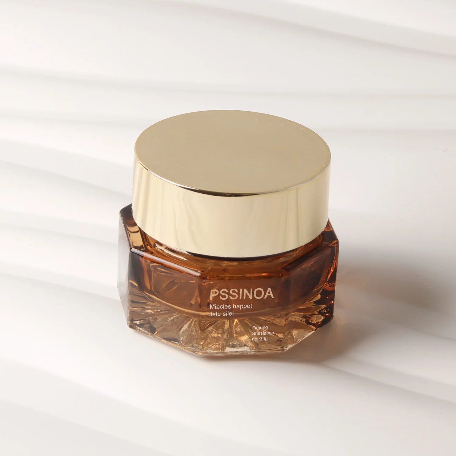 Amber New Water Cream Essence Cream Glass Bottle Travel Set Empty Push-Type Repackaging Cosmetic Packaging Face Masks Container