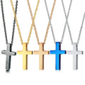 Unique Design Classic Simple Style Pendant Prayer Cross Christian Stainless Steel Necklace PN-241