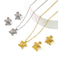New Design Stainless Steel Gold Beach Sea Turtle Necklace with Nickle Free Waterproof Dainty Animal Earrings Children's Jewelry