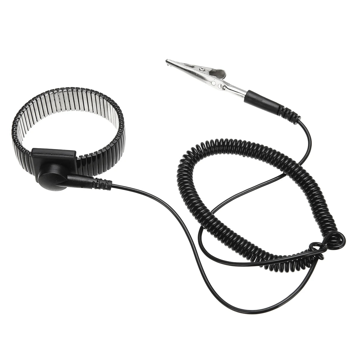 Adjustable PU-Coated Anti-Static ESD Wrist Strap Metal Discharge Bracelet Wristband
