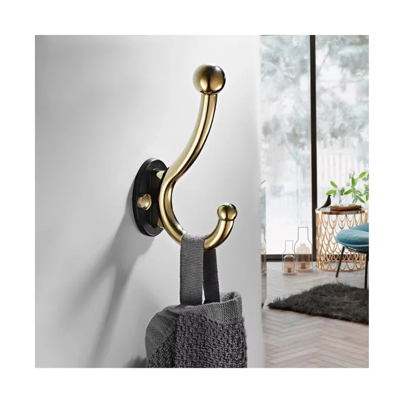 Black Gold Wall Hanging Hooks Towel Clothes Robe Hook