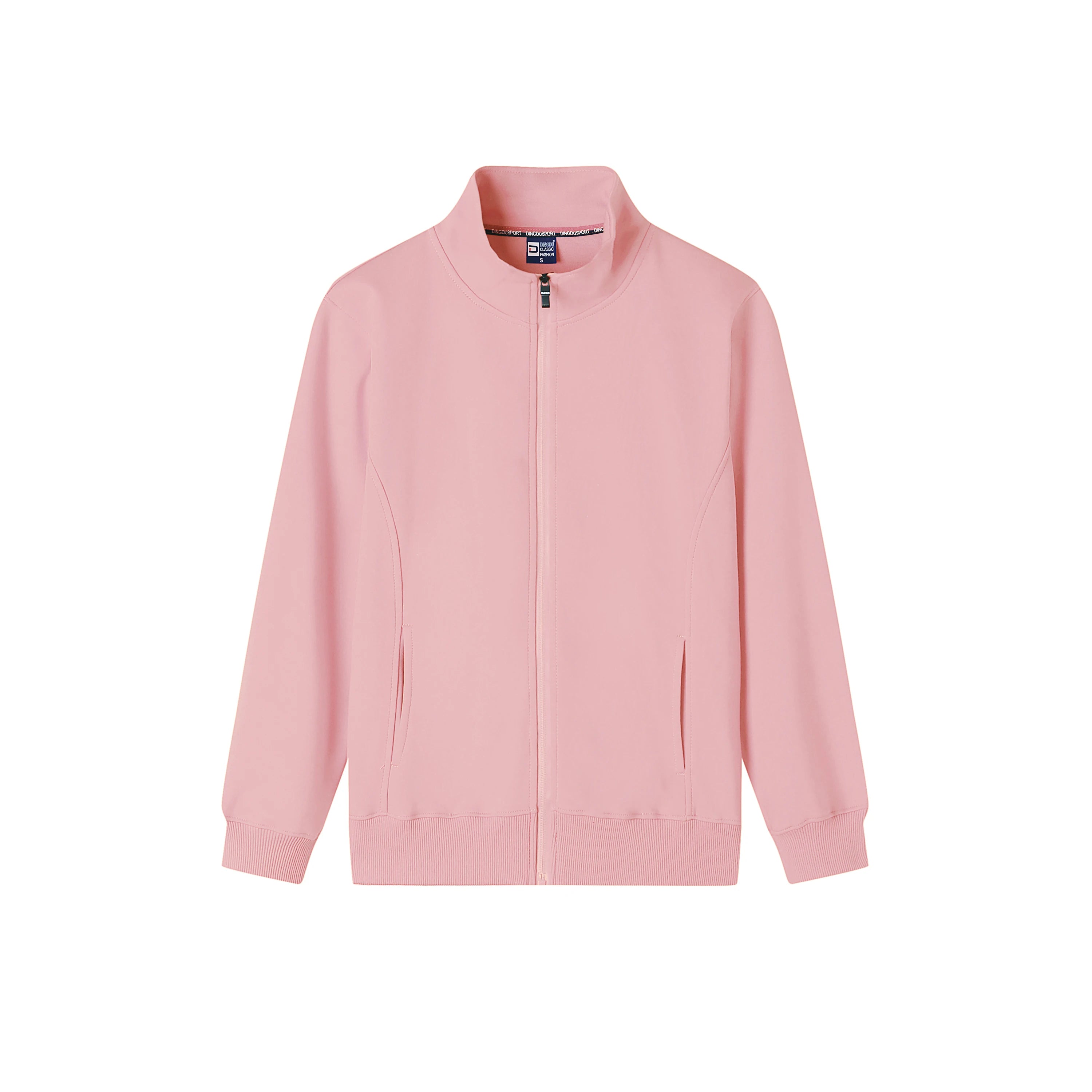 580g Pure Cotton Stand-Up Collar Casual Hoodie With Thin Silk 3D Pattern Universal Zipper Size Blank All Cotton Loop