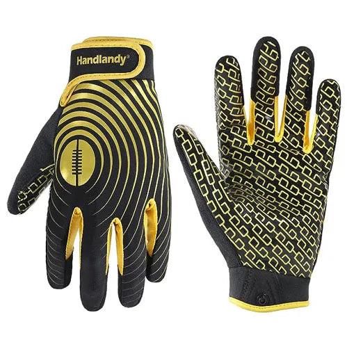 Black Gold 90-Day Window PRI Gloves Youth Sticky Wide Receiver Gloves for Kids Adults Comfortable Stretch Fit Football Gloves