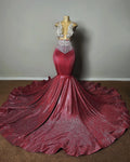 Ocstrade Glossy Glitter Silver and Pink Ball Gown Prom Dresses Rhinestone Tassel Chain Evening Dresses Maxi Party Dress