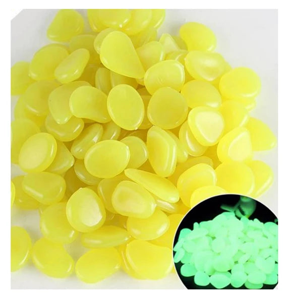 Long time Glowing  Small Size 50 Pcs Package Glowing in the Dark Pebble Stone