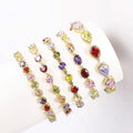 Chinese 14K 18K Gold Plated Bracelets CZ Zircon Stone Fashion Jewelry Women Tennis Chain Bracelet