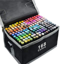 Dual-Tip Alcohol-Based Highlighter Marker Set 12/24/36/48/60/80/168 Colors for Art Pen for Kids and Adults