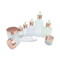 100ml Glass Essential Oil Mist Spray Roller Sample Dropper Bottle with Rose Gold Cap Screen Printed for Cuticle & Beard Care