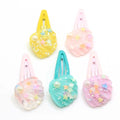 Glitter Transparent Sea Shell Hair Clips for Children Kids Hair Decoration Curved Hair Clips