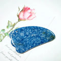 2026 100% Natural Blue Spot Jasper Gua Sha Device Jade Massager Guasha Tool
