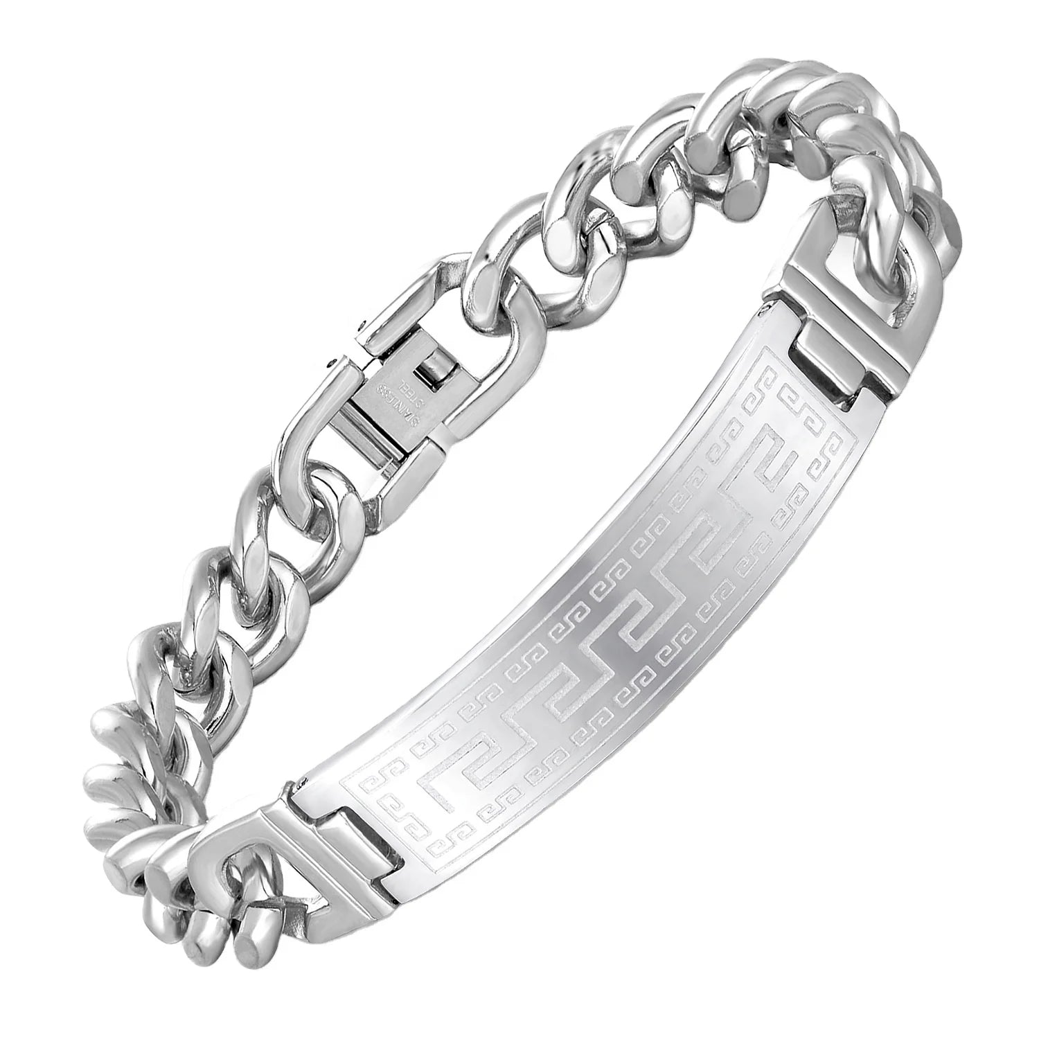 Great Wall Pattern Men's Stainless Steel Bracelet