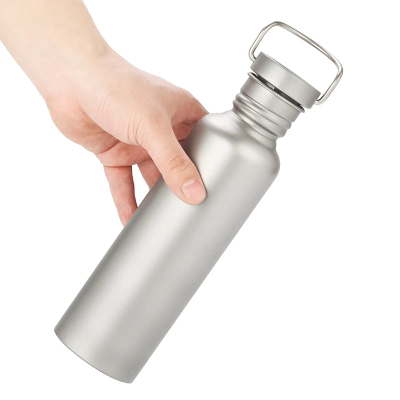 Sport Water Bottles Titanium Portable Outdoor Drinkware With Bottle Bag for Ultralight Backpack Camping & Hiking