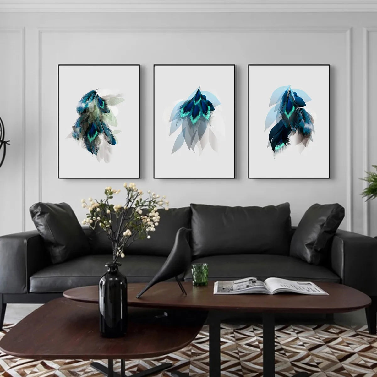 Feathers Canvas Poster Unframed Picture Living Room Wall Home Art Decor Oil Painting on Canvas Posters Print Art Picture