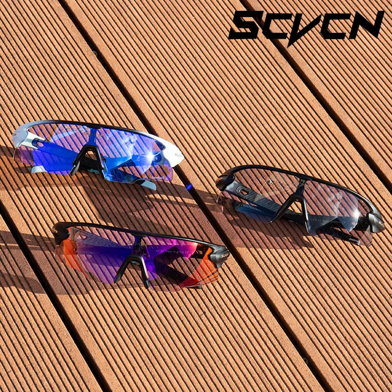 2024 Brand Cycling Glasses Photochromic Red Blue TR90 Men Women Road Bike UV400 Bicycle Sport Running Riding Eyewear