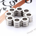 Three-slot Through-hole Beads Stainless Steel Beaded Accessories Diy Necklace Bracelet Through-bead Taige Jewelry Cylindrical t