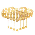 Indian Thailand Party Body Jewelry Indian France Gold Metal Hollow Flower Belly Dance Waist Belt Chains for Women