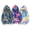 Tye Dye Hoodies Fashion Hoddies for Men Kangaroo Pocket Tie Dye Lamb Fleece Oversized Fluffy Hoodie Wholesale
