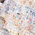 2M/Roll Cherry Dream Series Flower Theme Handbook DIY Material Decorative Recycled Stickers Waterproof Rubber Single Masking