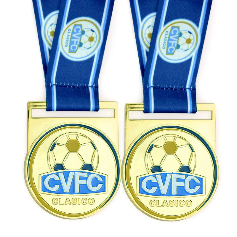 Artigifts Manufacturer Metal Crafts Factory Supplier Custom Logo Football Awards Medallion Sports Medal Soccer Medals With Logo