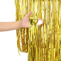 Glossy Plastic Rain Curtain 1*2m Birthday & New Year Party Decoration Tassel Flower Background with Laser Design