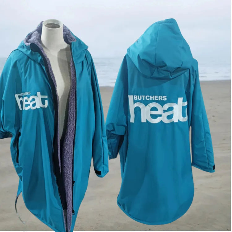Custom Logo Waterproof Beach Surf Swim Coat 70x110cm Changing Robe Fleece Lined Waterproof Changing Robe