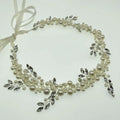 SLBRIDAL Handmade Wired Multi Pearls Bridal Headband Wedding Hair Vine Hair Accessories Women Bridesmaids Jewelry
