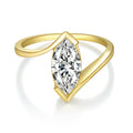 Moissanite Ring Iced Out Hand Setting 925 Silver Marquise Cut 1Ct White Gold Engagement Multicolor Moissanite Ring