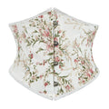 French-style Courtly Minimalist Corset with Floral Print Short Waist Belt Body Shaping Waist Trainer Oem No Latex Custom logo
