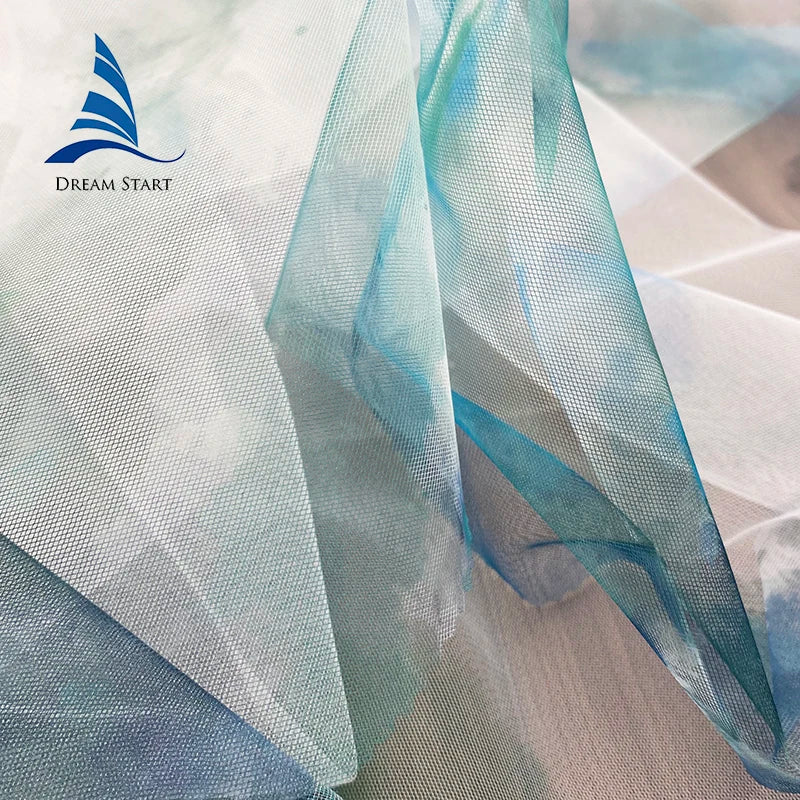 High Quality 59" Mesh Tulle Fabric 100% Polyester Knitted Soft Lightweight Shrink-Resistant Girls Wedding Dresses Home Decor