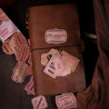 20 Hard Card Decorative Stickers Per Box Like Leather Label Series