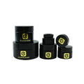Empty Small UV Black Glass Jar Dark Violet Glass Eye Cream Jar With Lid