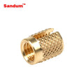 Prototype 3D Mock-up Diamond Knurled Slotted Expansion Press Fit Threaded Insert Nut for Plastic