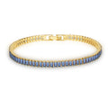 Hip Hop Luxury CZ Zircon 18K Gold Plated Strand Men's Bracelet Wholesale Gift Wedding Anniversary