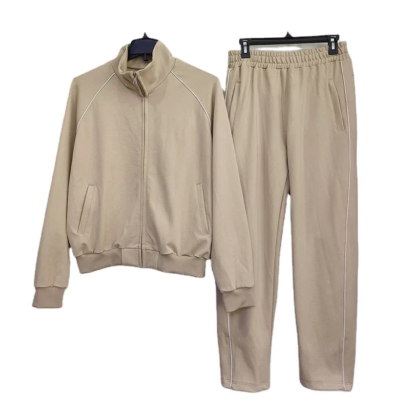 Custom Breathable Solid Windbreaker Tracksuits Professional Manufacturers Sportswear Regular Fit Nylon Windproof Sets Fashion St