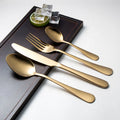 Hotel Wedding Flatware Stainless Steel Cutlery Gold Cutlery Silverware Metal Spoon Set Knife Spoon and Fork Set Cutlery Set