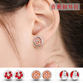 For Women Kids Jewelry 12mm Essential Oil Aroma Perfume Free 10pad Gift Wholesales Stainless Steel Earring Stud Diffuser Locket