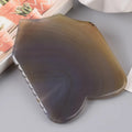 Beauty Health Face Care Sawtooth Gua Sha Tool Natural Jade Stone Gray Agate Guasha Scraper Massager Neck Skin Scraping Massage