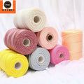 3mm Thickness Ice Silk Hat Thread Raffia Crochet Thread Textile Crochet 10s Ice Silk Thread Polypropylene Yarn for Hand Crochet